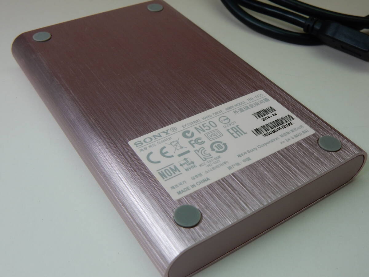 ☆SONY　ソニー　外付けHDD　ＨＤ－ＥＧ５　５００GB☆　動作未確認のためジャンク扱い　通電のみ確認　送料込み　_画像3