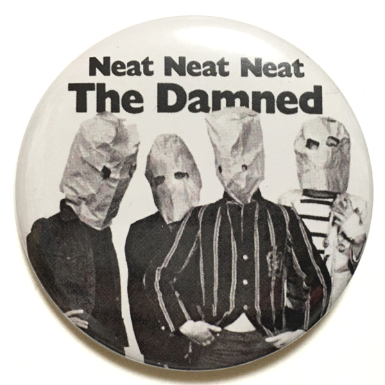 デカ缶バッジ 58mm DAMNED ダムド Neat Neat Neat Punk Stiff Recordsの画像1