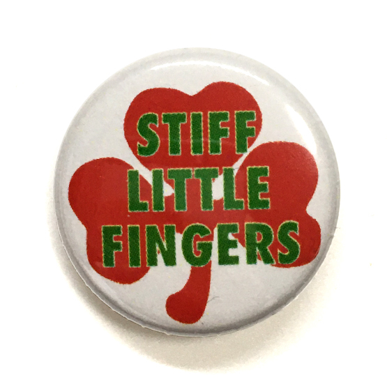 25mm 缶バッジ Stiff Little Fingers SLF clover パンクの画像1