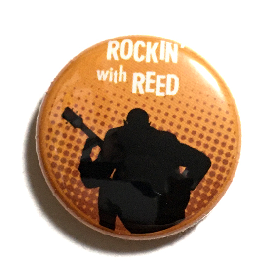 缶バッジ 25mm Jimmy Reed rockin With REED ジミーリード ブルース_画像1