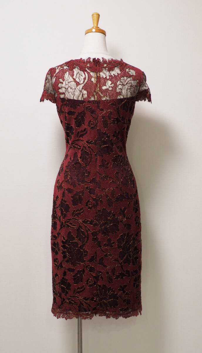 TADASHI SHOJI　タダシショージ　BURGUNDY & BLACK　ワンピース　「６ 」/ １１号程度