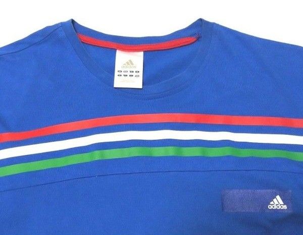 中古　adidas　メンズ　Tシャツ　トップス　イタリア カラー　Mサイズ　半袖　アディダス　送料無料