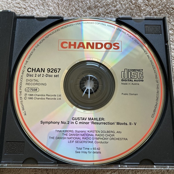 CHANDOS セーゲルスタム：マーラー 交響曲 第2番(2CD)★CHAN 9266/7 Segerstam Mahler Symphony No.2_画像4