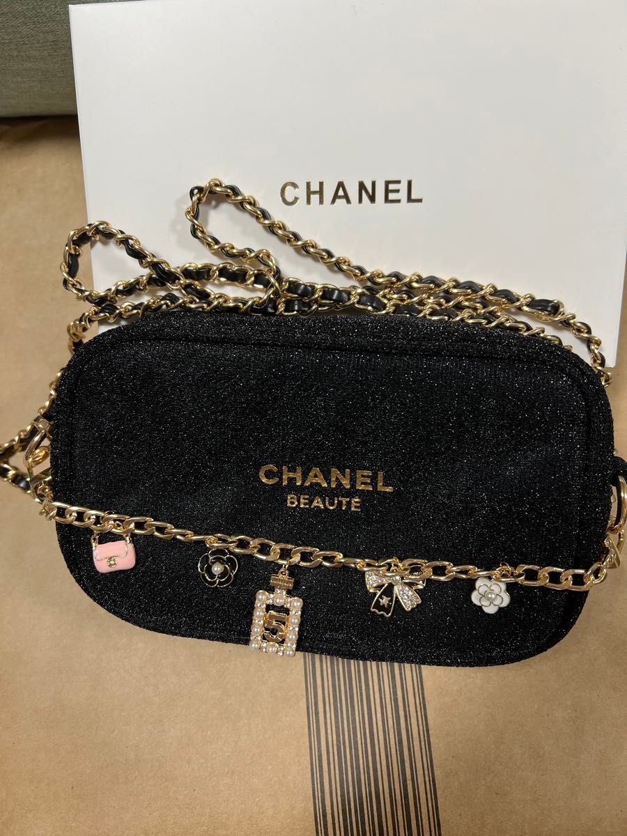 CHANEL シャネル ノベルティ ポーチ ストラップ 箱付き|Yahoo CHANEL シャネル ノベルティ ポーチ ストラップ 箱付き|Yahoo