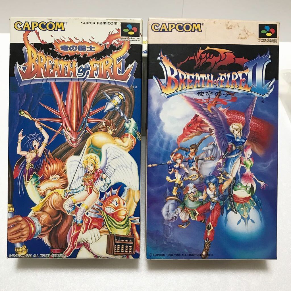 スーパーファミコン ソフト ブレスオブファイア １・２ BREATH of FIRE 竜の騎士 BREATH of FIRE Ⅱ 使命の子 まとめ売りNINTENDO CAPCOMの画像2