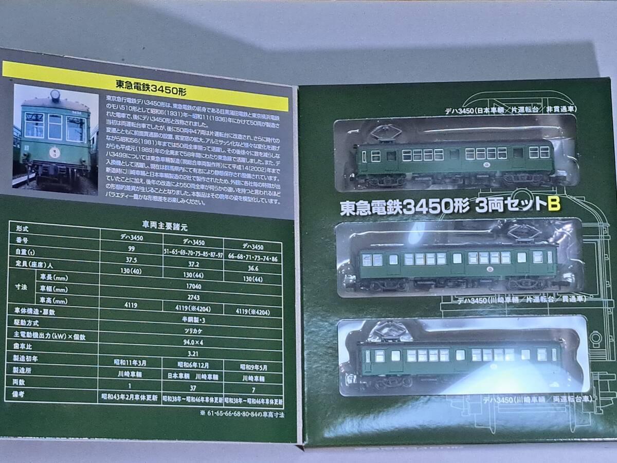 鉄道コレクション　限定品　東急電鉄3450形　3両セットB　東京急行電鉄_画像2