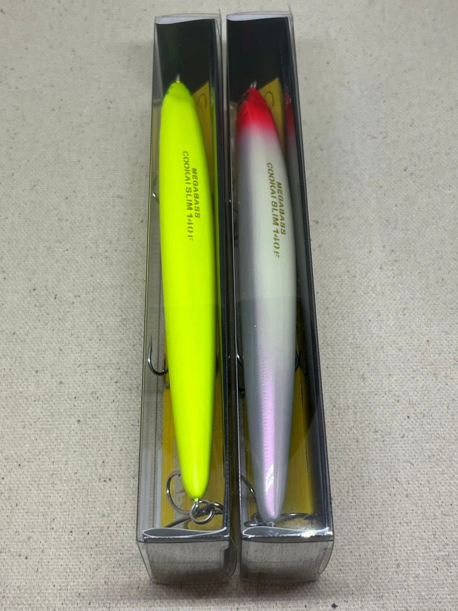 メガバス 空海 スリム 140F 2個セット 未開封品 PM SENSING RED HEAD / DO CHART Megabass Cookai SLIM 140F X140の画像3