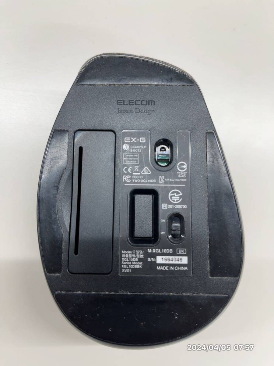 エレコム ELECOM 5ボタン ワイヤレスマウス 静音 ブルーLED M-XGL10DB EX-G 訳あり 格安スタート 送料250円予定 即決時送料無料の画像4