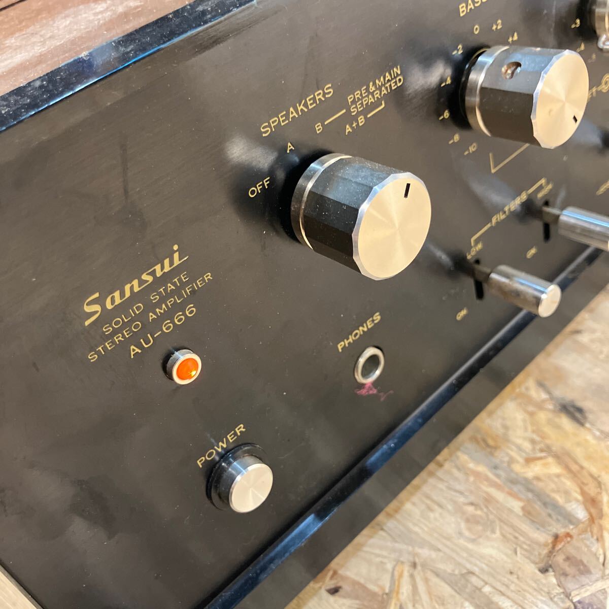 1円〜/Sansui/サンスイ/ステレオアンプ/ステレオチューナー/AU-666/TU-666/オーディオ機器/通電のみ確認/中古/現状品の画像6