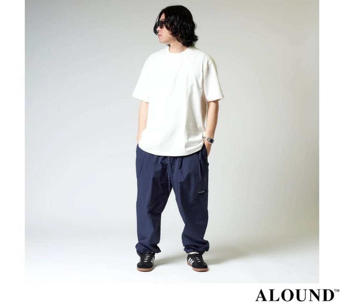 ALOUND TWOTUCK TAPERED NYLON PANTS アラウンド ツータック ALOUND TWOTUCK TAPERED NYLON PANTS アラウンド ツータック