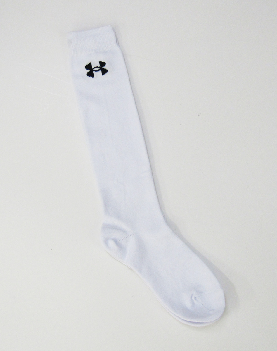 UNDER ARMOUR アンダーアーマー 1313603 バスケットボール 3Pソックス ホワイト 25-27cm_画像1