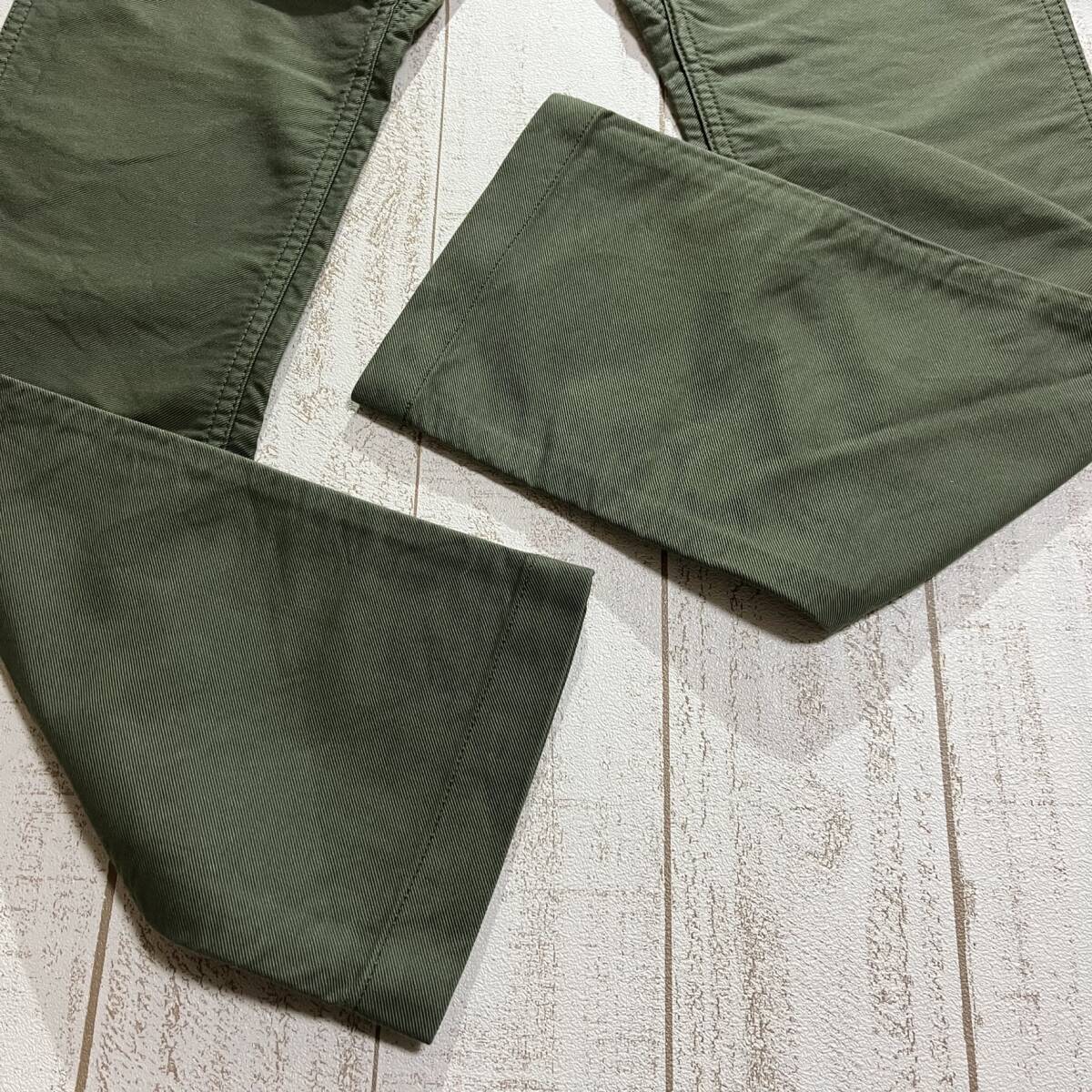 【UNIVERSAL PRODUCTS.】ユニバーサルプロダクツ チノパンツ ORIGINAL CHINO TROUSERS XSサイズ オリーブ_画像7