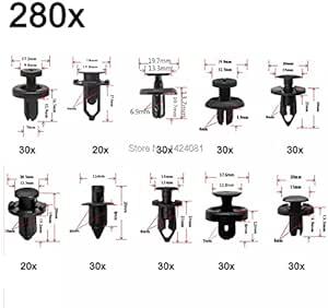 【Deepa】プッシュリベット クリップ 10種類 280個セット トヨタ スズキ 日産 クリップ スバル 車 クリップ ピン ケ_画像3