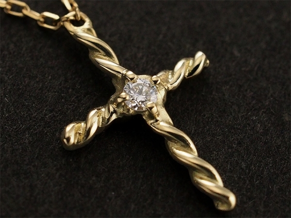  Ahkah 1P diamond Ran Jerry necklace K18YG AB1456010100