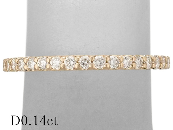  Ponte Vecchio diamond /0.14ct half Eternity ring K18PG 5 number 