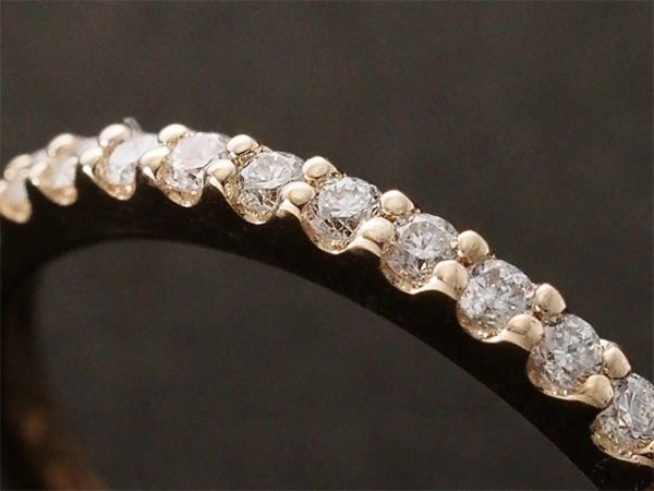  Ponte Vecchio diamond /0.14ct half Eternity ring K18PG 5 number 