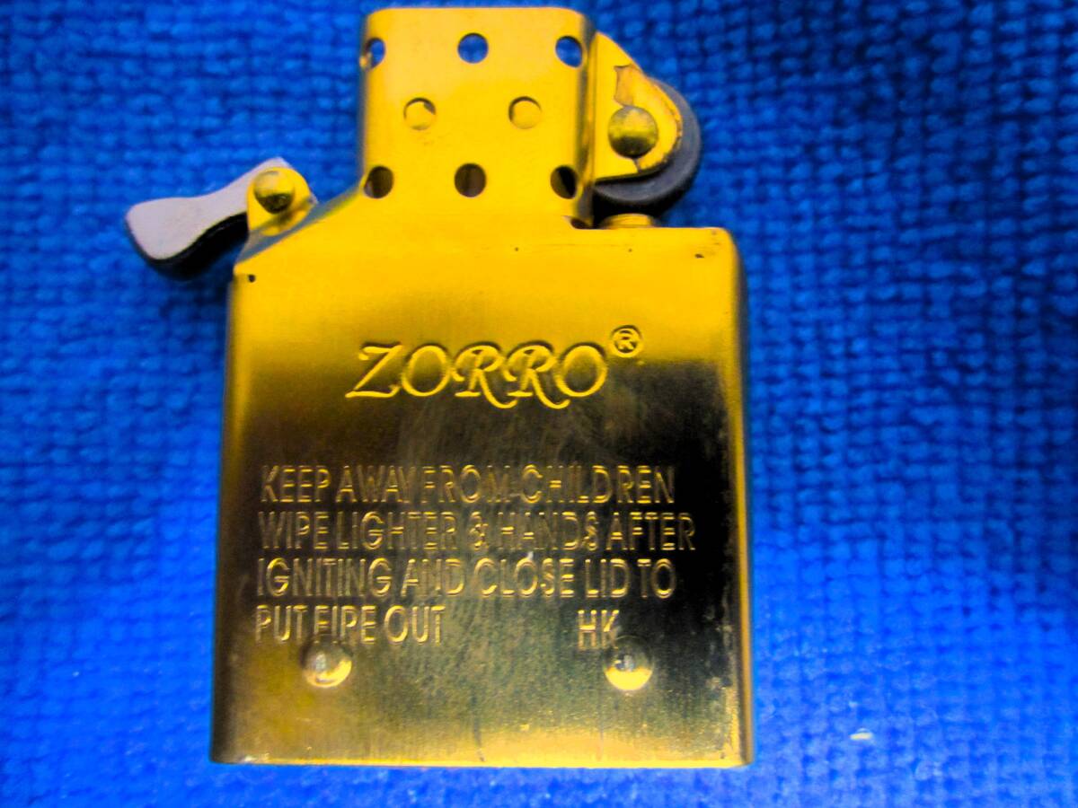 ZOROO オイルライター ハンドメイドくるくる回る ローラー式ライター 真鍮製 未使用の画像4