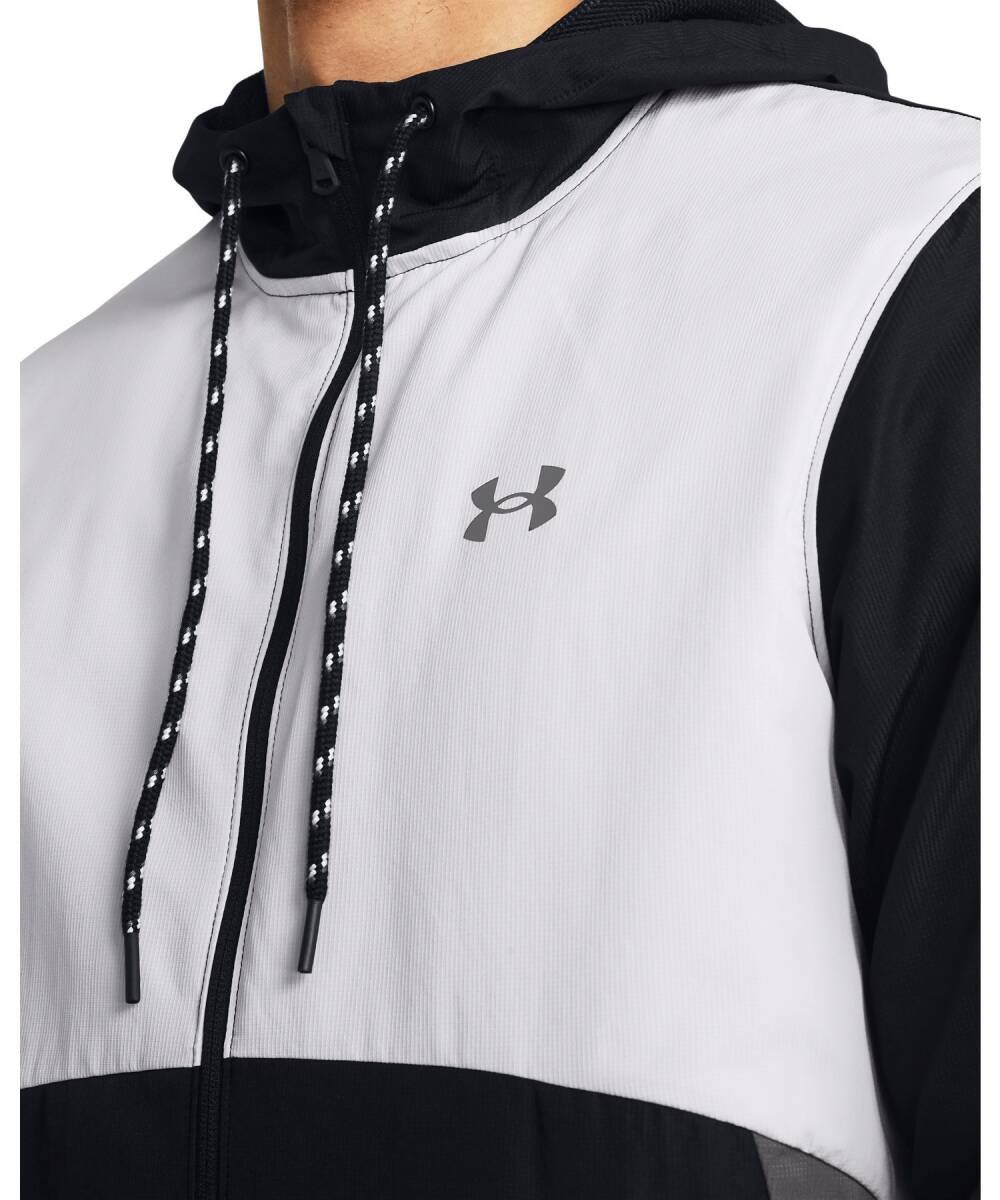 2024年 春夏モデル 1円～【新品】UNDER ARMOUR　レガシー ウインドブレーカー・ウインド パンツ　上下セット(size：L color：001) _1382875