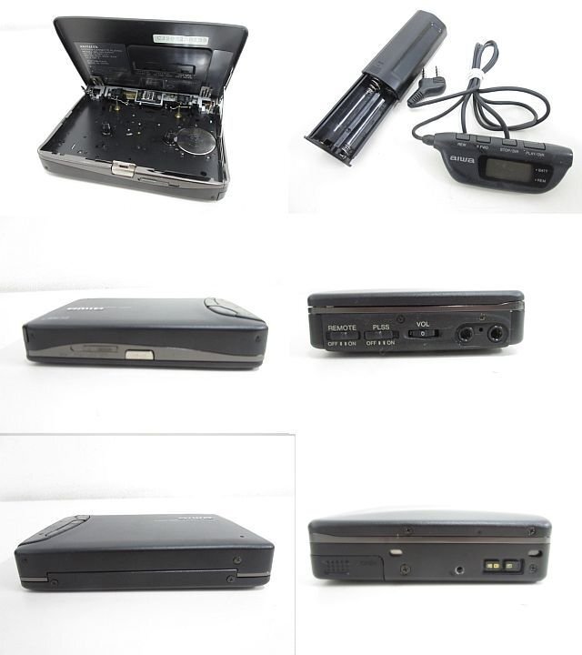 S3060R ジャンク品 AIWA/アイワ HS-PX910 カセットプレイヤー リモコン・ソフトケース・電池ボックス付き イヤホン欠品の画像3