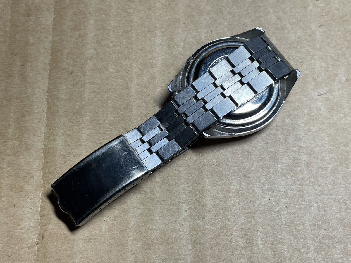 SEIKO セイコー 5アクタス 自動巻 メンズ腕時計 21石 文字盤 シルバー 7019-7060 中古品 ジャンク品 動作未確認 現状品の画像7