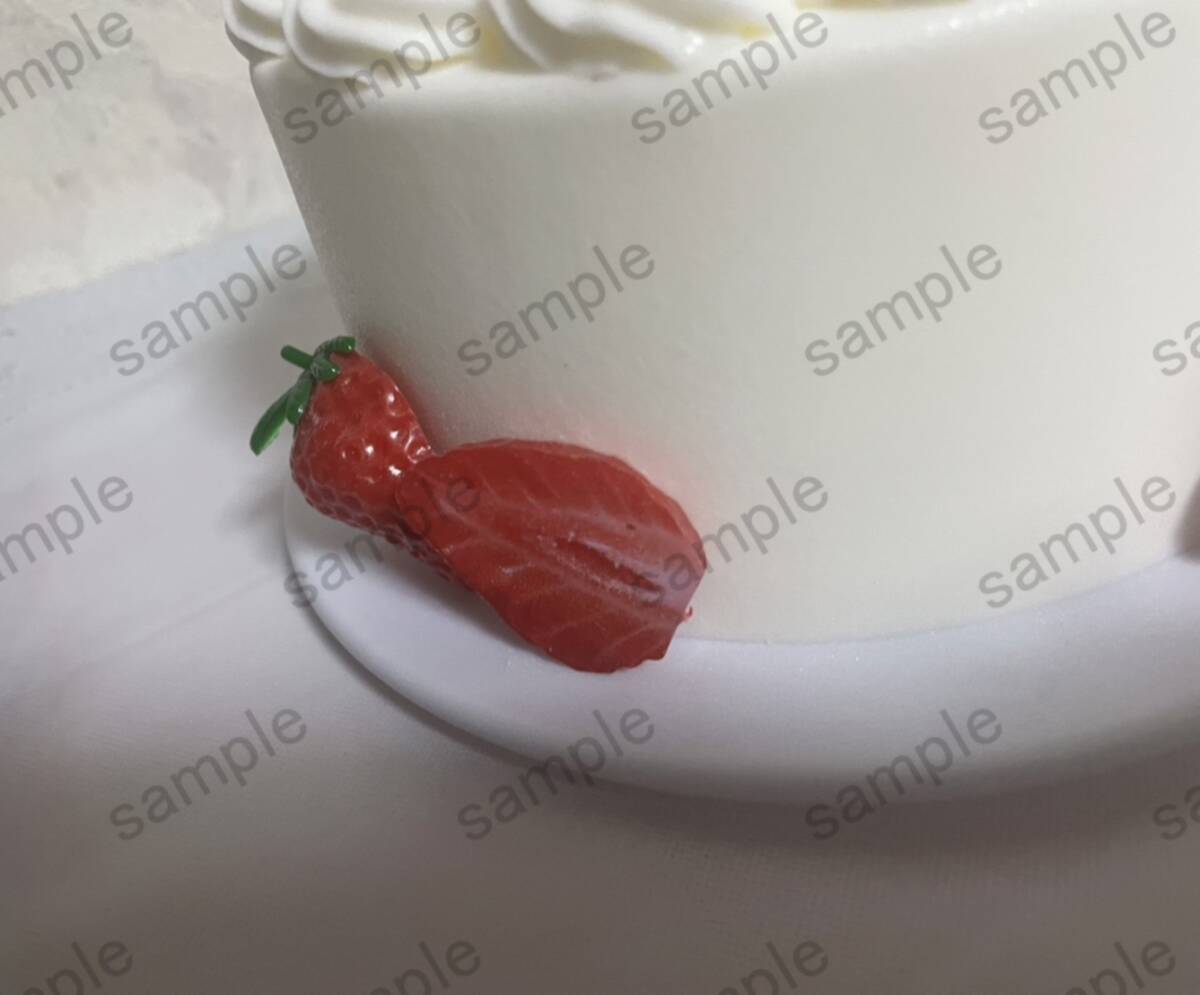 [ strawberry & fruit ] hole cake food sample strawberry hood sample 