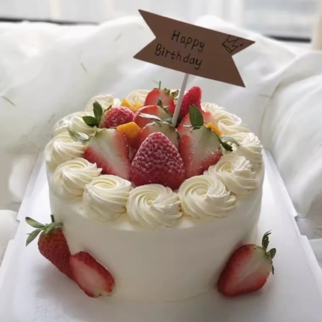 [ strawberry & fruit ] hole cake food sample strawberry hood sample 