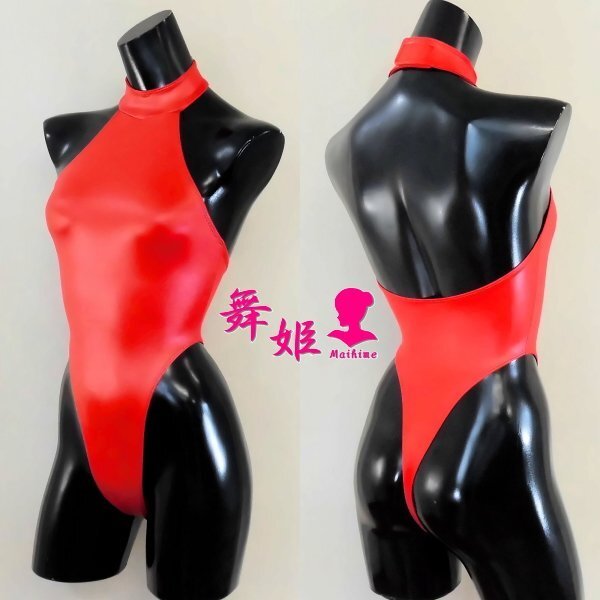 メーカー直売所 (492XLa-T21)ホルター型超々ハイレグT(艶光沢レッド) レースクイーン