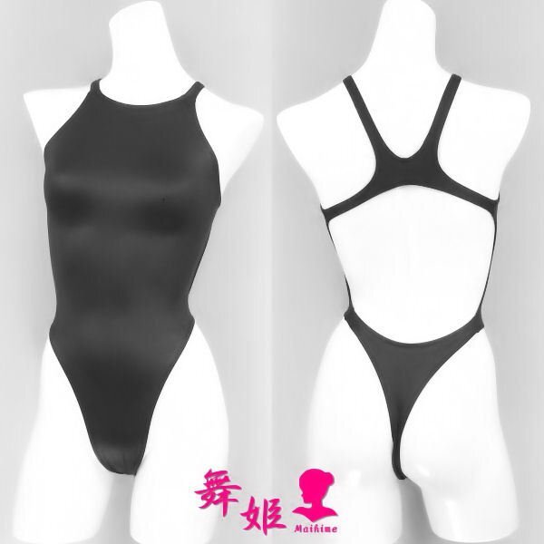 (035Maa-T01)New競泳水着型Tバック(艶光沢ブラック)の画像2
