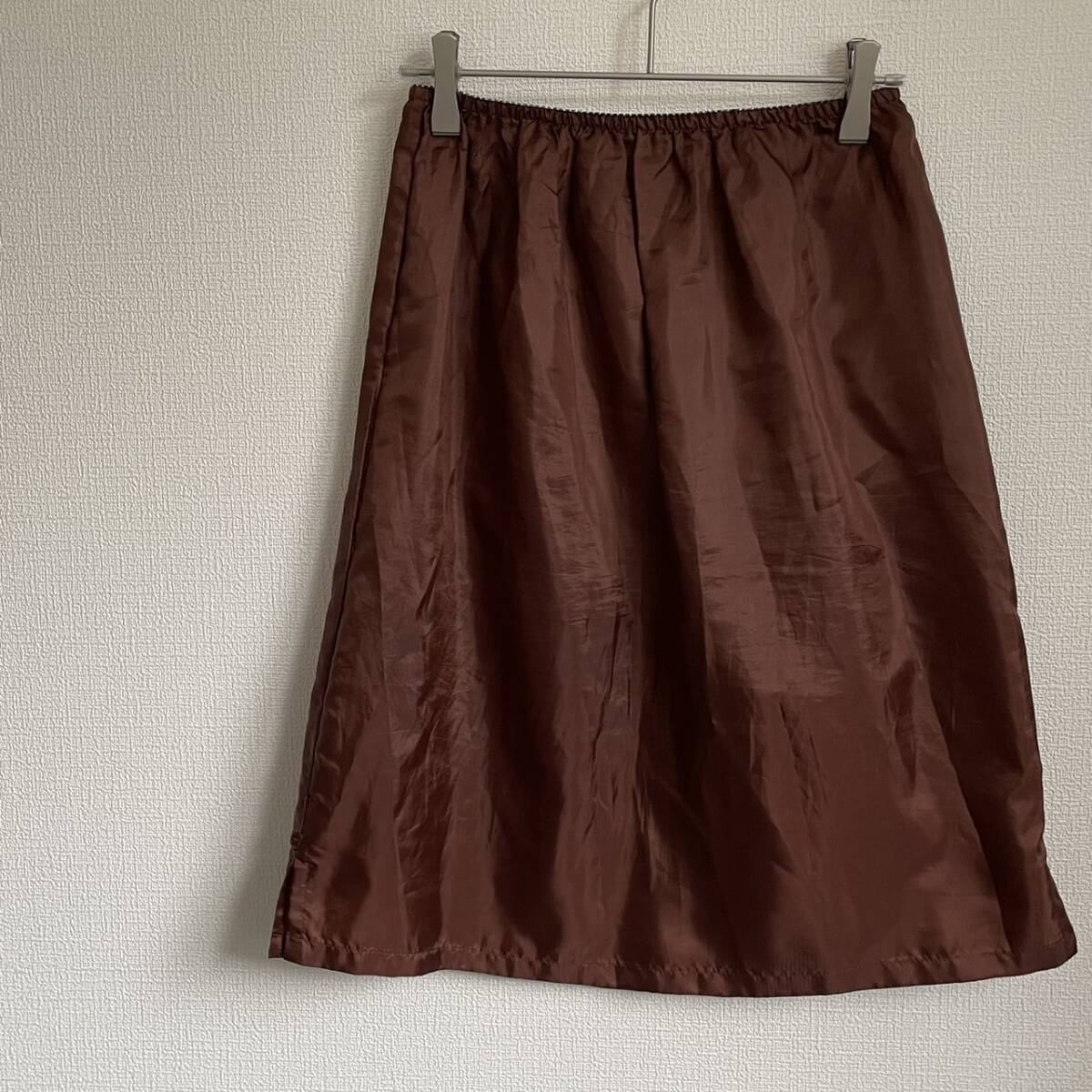 美品★HIROKO BIS スカート インナー付 総柄 日本製 ウエストゴムの画像4