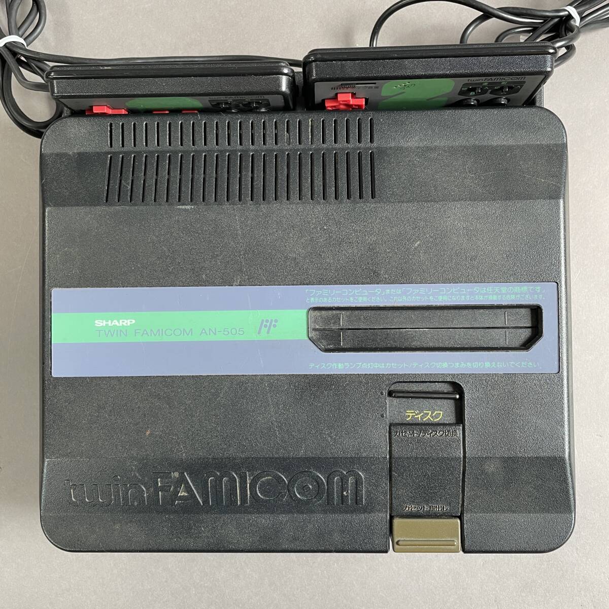 MS1111 カセット遊べました SHARP シャープ TWIN FAMICOM ツインファミコン AN-505-BK ブラック (検)FC ディスクシステム 互換機 任天堂の画像4