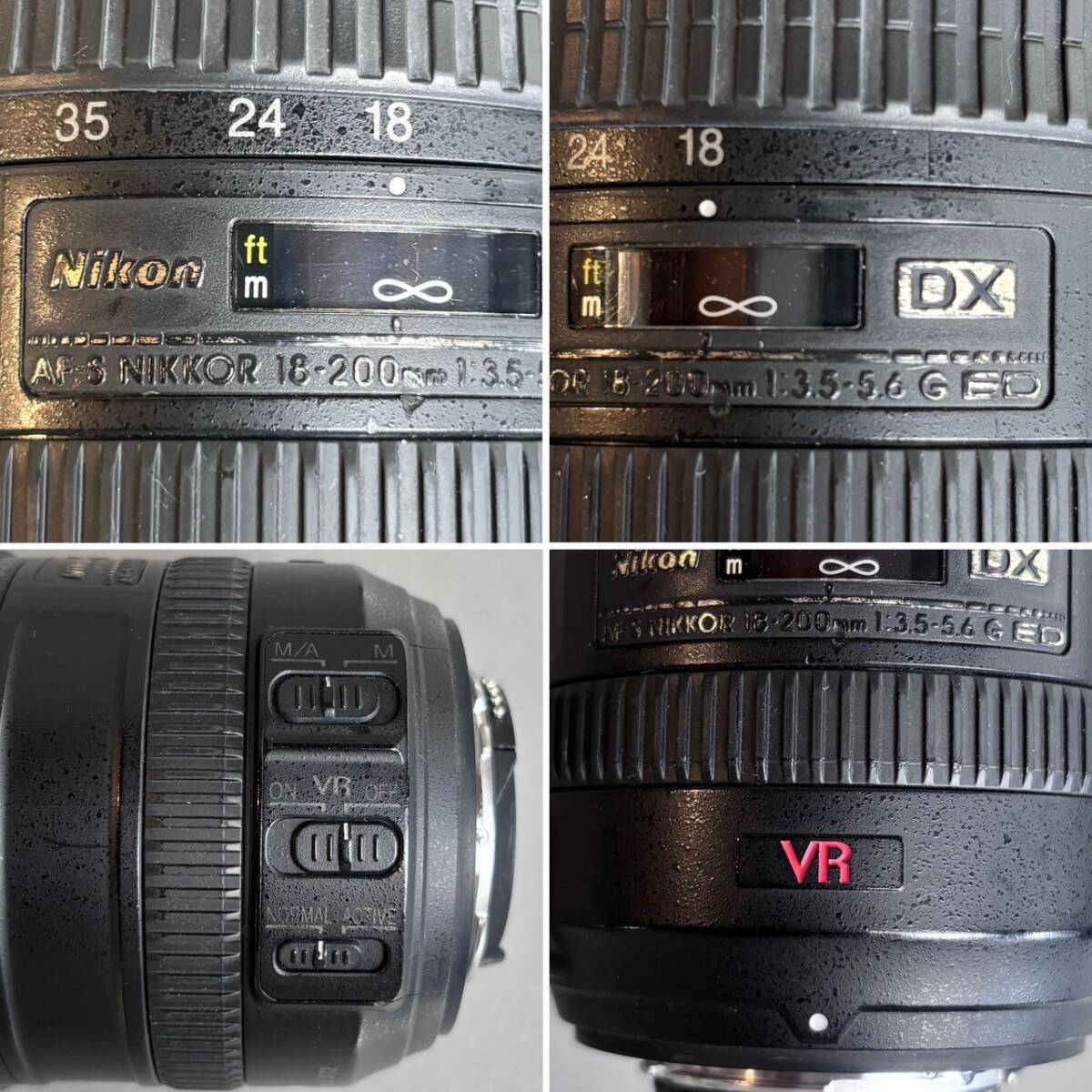 YM162 Nikon ニコン DX AF-S VR Nikkor 18-200mm カメラレンズ オートフォーカス ニッコール フード付き (検)手振れ補正 一眼 写真 撮影の画像8