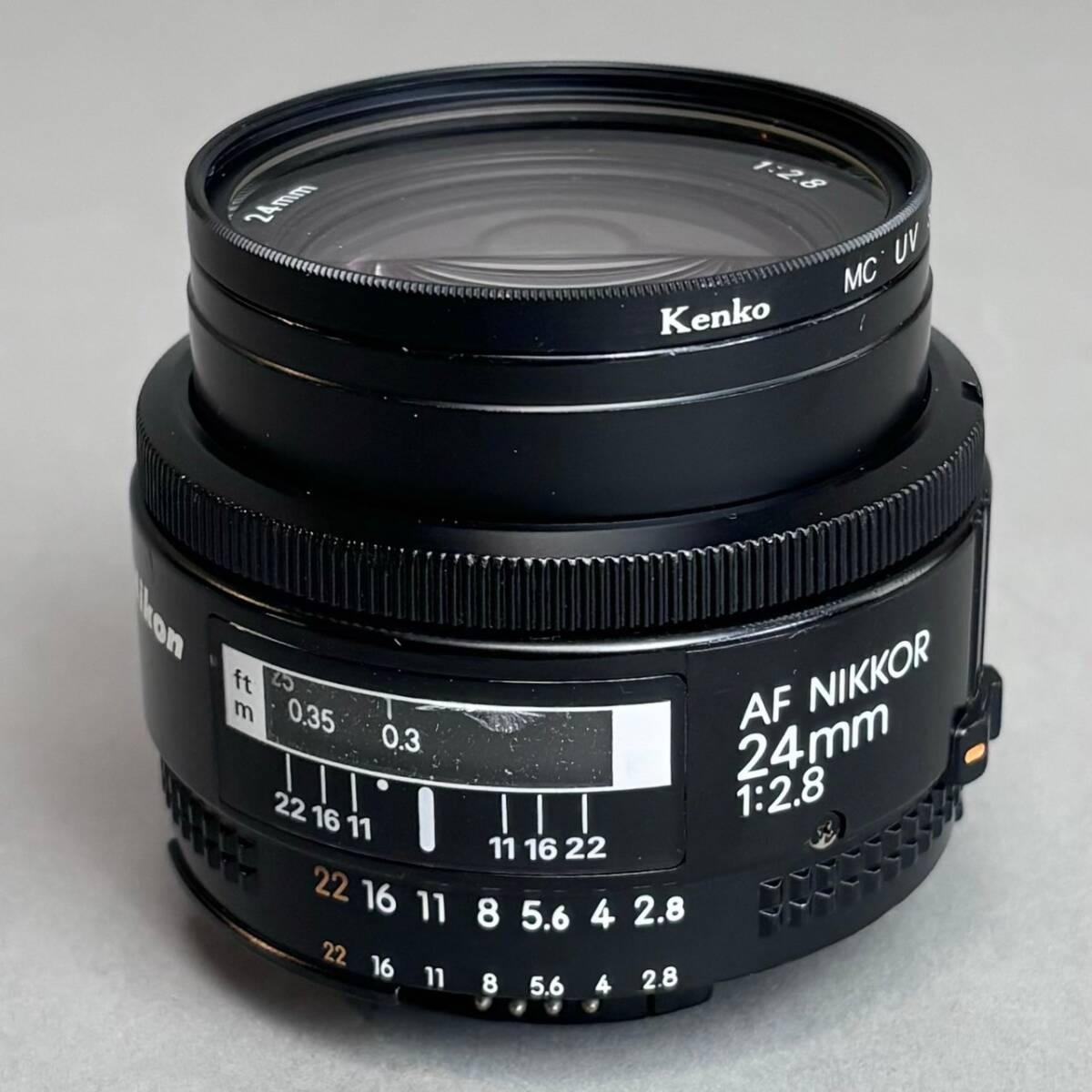 YM168 動作未確認 Nikon ニコン AF Nikkor 1:2.8 24mm オートフォーカス ニッコール カメラレンズ (検)一眼レフ 写真 撮影 光学機器 の画像6