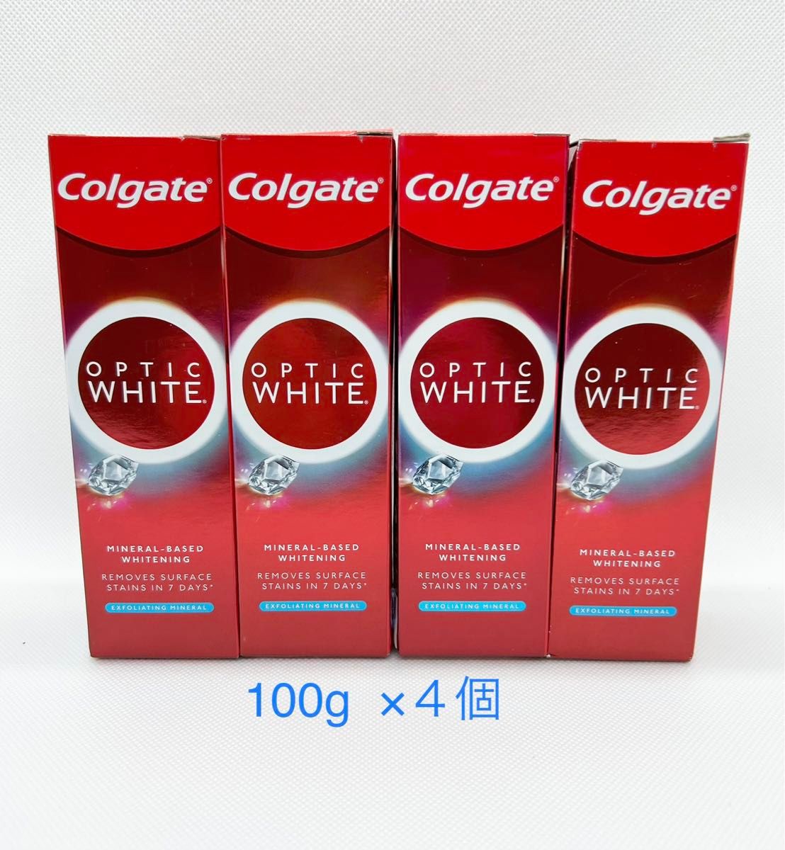 100g×４コ　Colgate   コルゲート　オプティックホワイト　 ホワイトニング 歯磨き粉　送料込