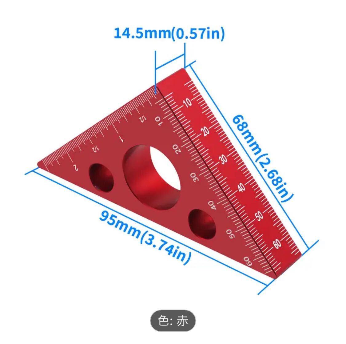 木工治具　三角定規　直角　45度　測定　補助ツール　diy_画像2