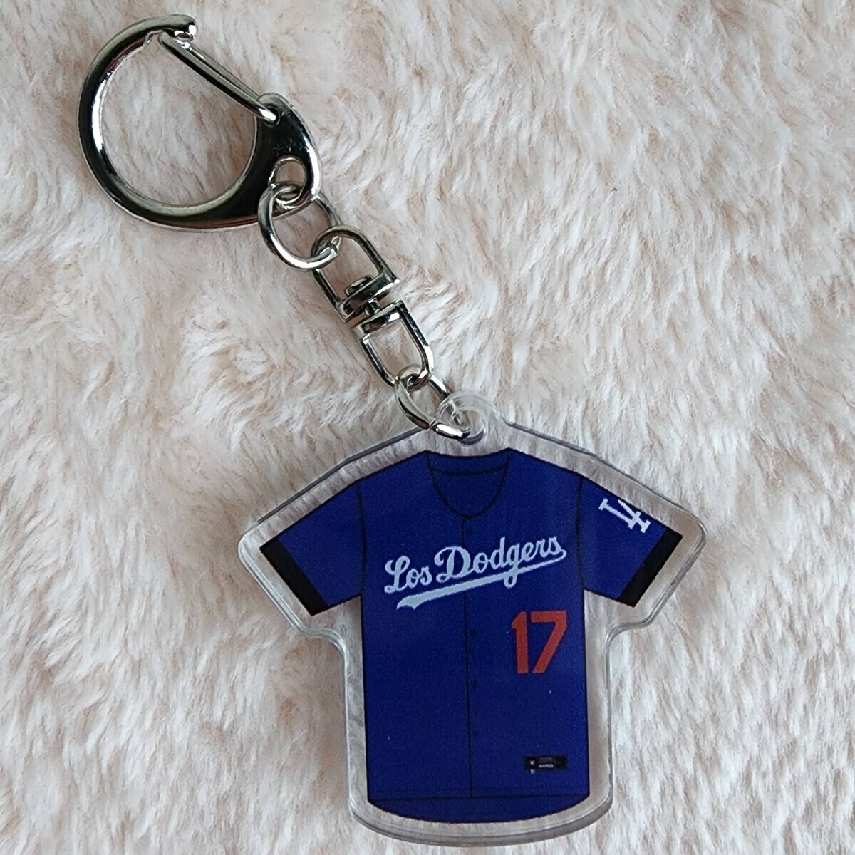 新品 ロサンゼルス・ドジャース 野球 ユニフォームキーホルダー Dodgers ブルー 大谷翔平 LAD エンゼルス 写真 ２点セットの画像5