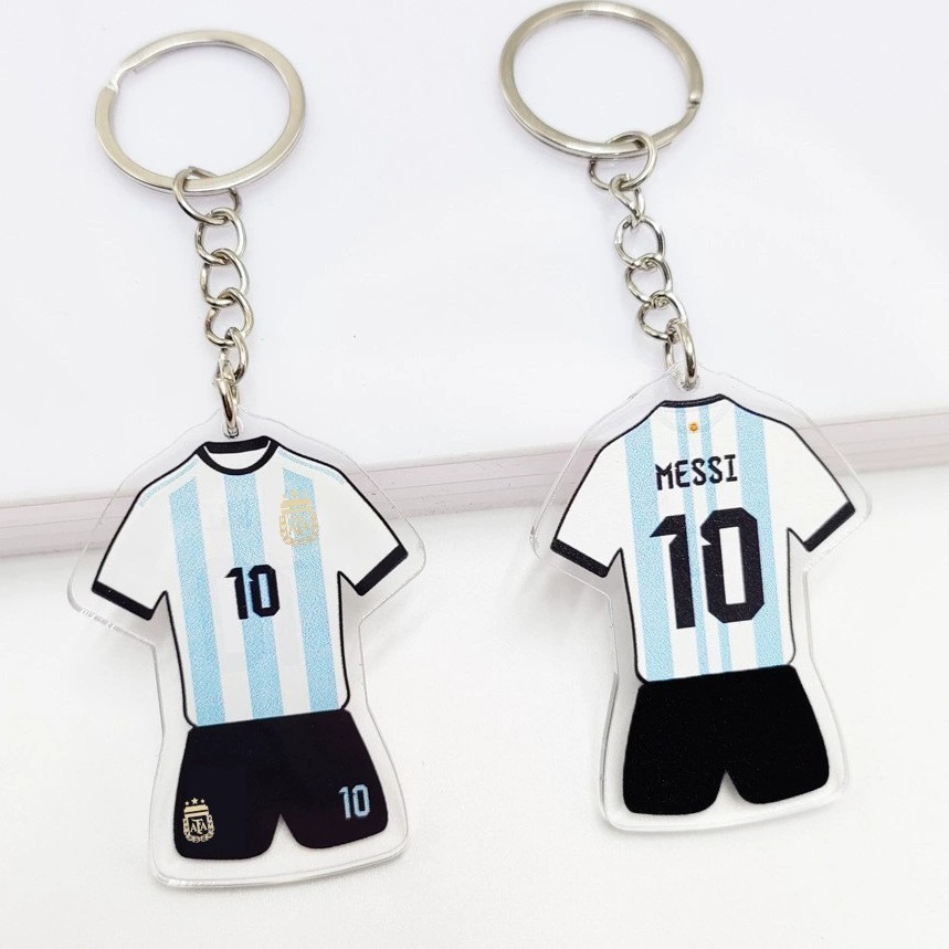 新品 キーリング キーホルダー リオネル メッシ選手 ワールドカップ 優勝 サッカー アルゼンチン代表 アクキー キーチェーンの画像3