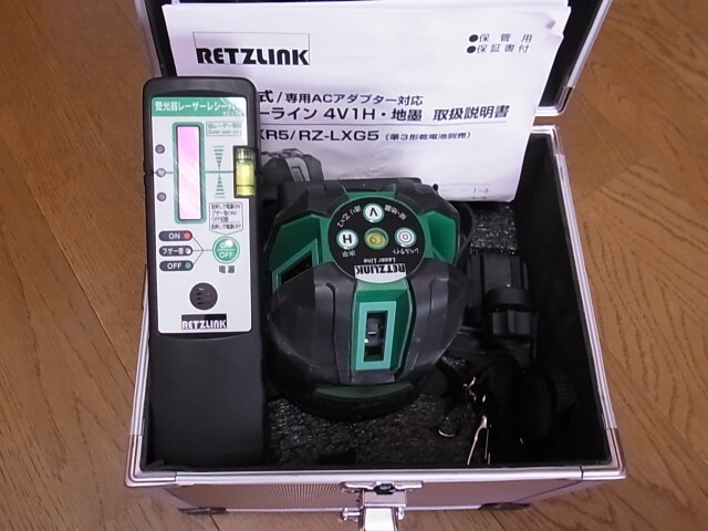 RETZLINK グリーンレーザー墨出し器 RZ-LXG5/ 受光器セットレーザーラインの画像8