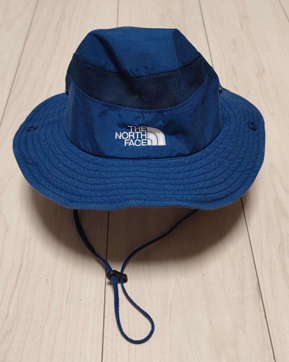 THE NORTH FACE ノースフェイス キッズ帽子 ハット ネイビー系/紺系 NNJ01810 サイズKM 中古品の画像2