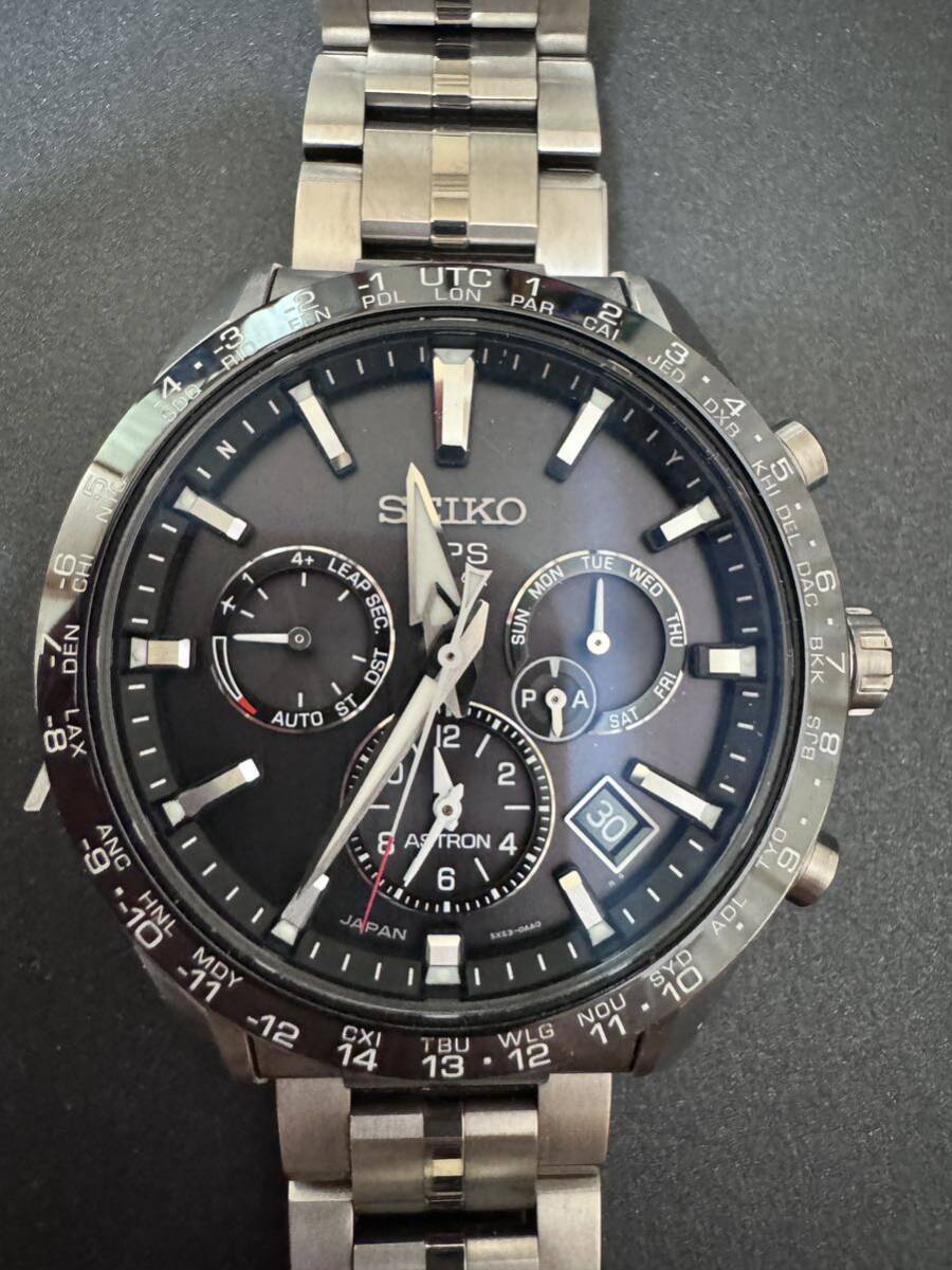 SEIKO ASTRON SBXC003 GPSソーラー腕時計 中古 チタン デュアルタイム セイコー アストロン 5X_画像9