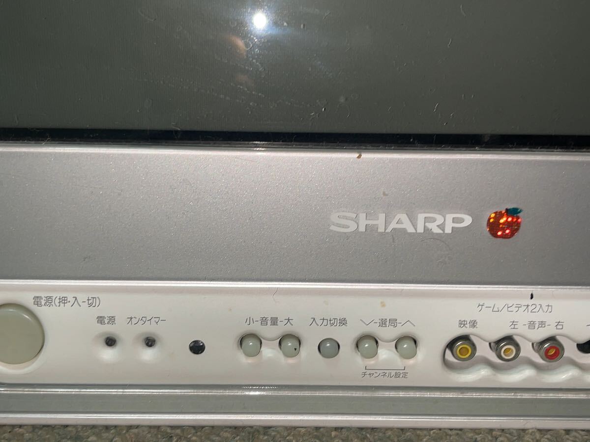 シャープ SHARP フラット ブラウン管 カラー テレビ 15C-FM1-W の画像6