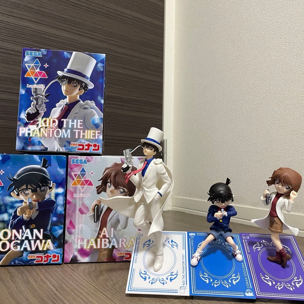 名探偵コナンLuminasta 3点セット　怪盗キッド　江戸川コナン　灰原哀　プライズ　箱無し　本体のみ