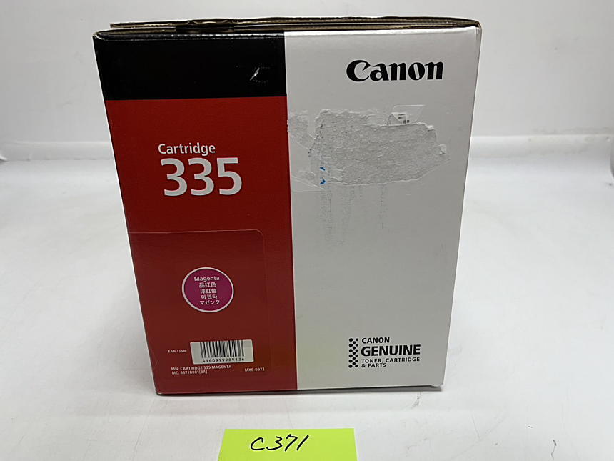 C-371【新品・箱傷みあり】 キャノン CANON GENUINE レーザーカートリッジ 335 M マゼンタ 純正 2020年製造の画像1