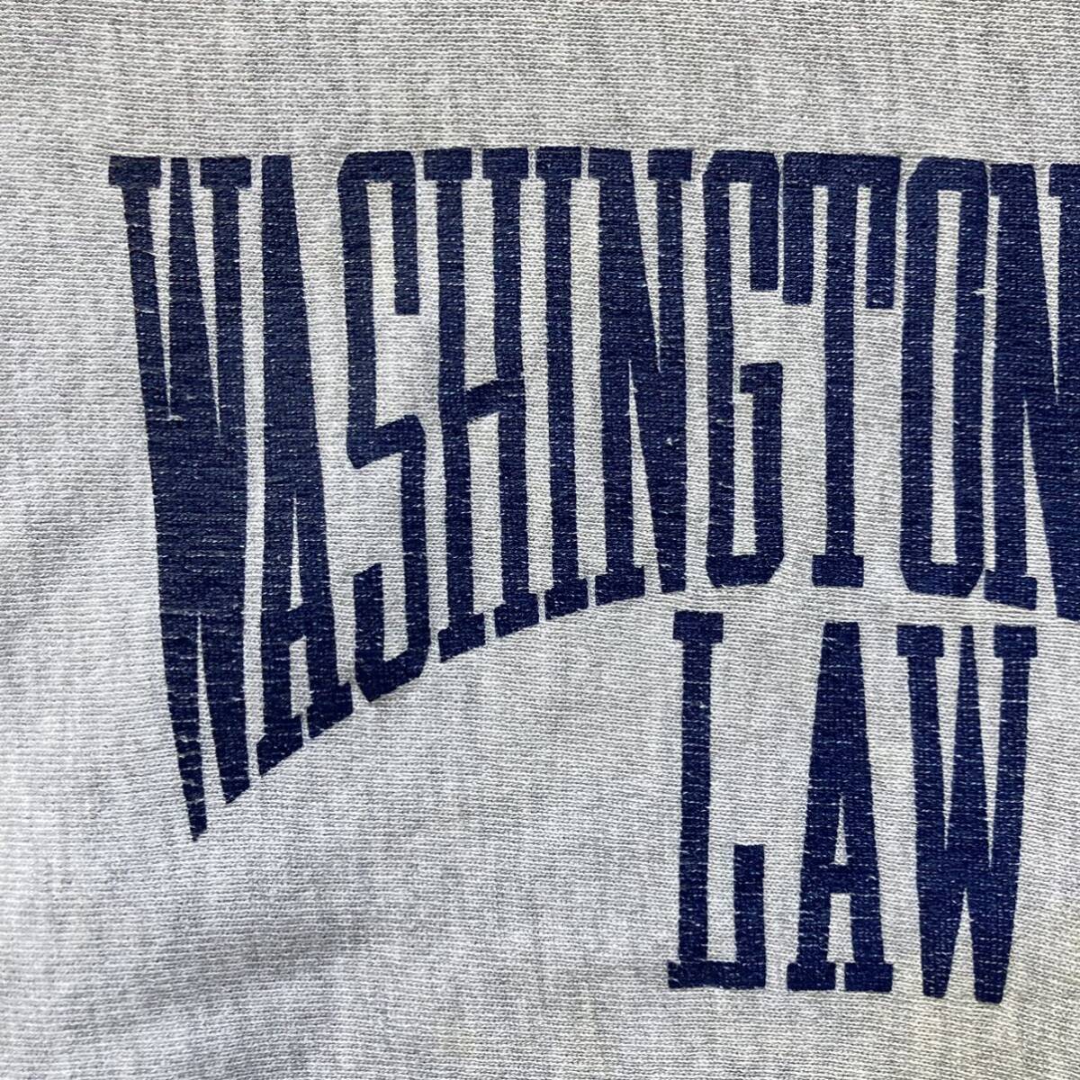 90s VINTAGE Champion チャンピオン USA製 WASHINGTON&LEE LAW リバースウィーブ スウェット トレーナー BORO 襤褸 雰囲気◎ XL