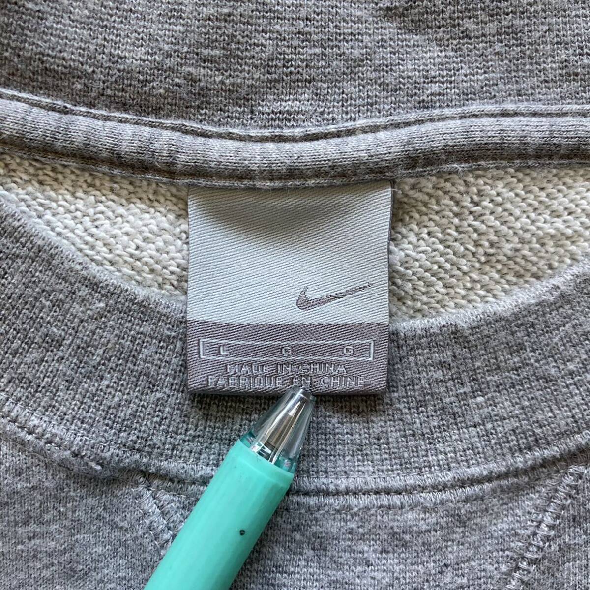 Nike ナイキ ワンポイント刺繍 スウェット トレーナー グレー L