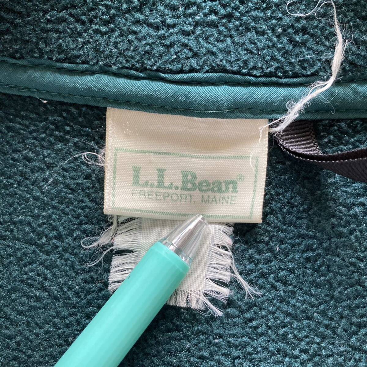 L.L.Bean エルエルビーン USA製 フリースジャケット グリーン _画像6
