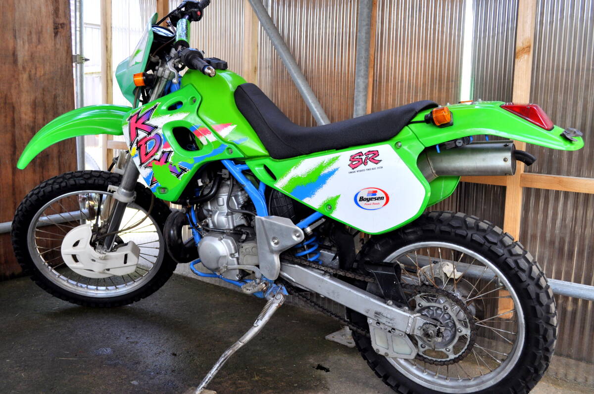 カワサキ KDX250SR 実動 低走行 エンジン腰上O/H済み 自賠責有り KDX XT XR TDR WR DR KLX KLR XL CB CRM AR DT TLR 2stオフロードの画像2