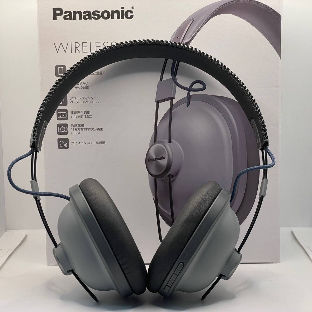 中古品 Panasonic RP-HTX80B ワイヤレスステレオヘッドホン Bluetooth_画像1