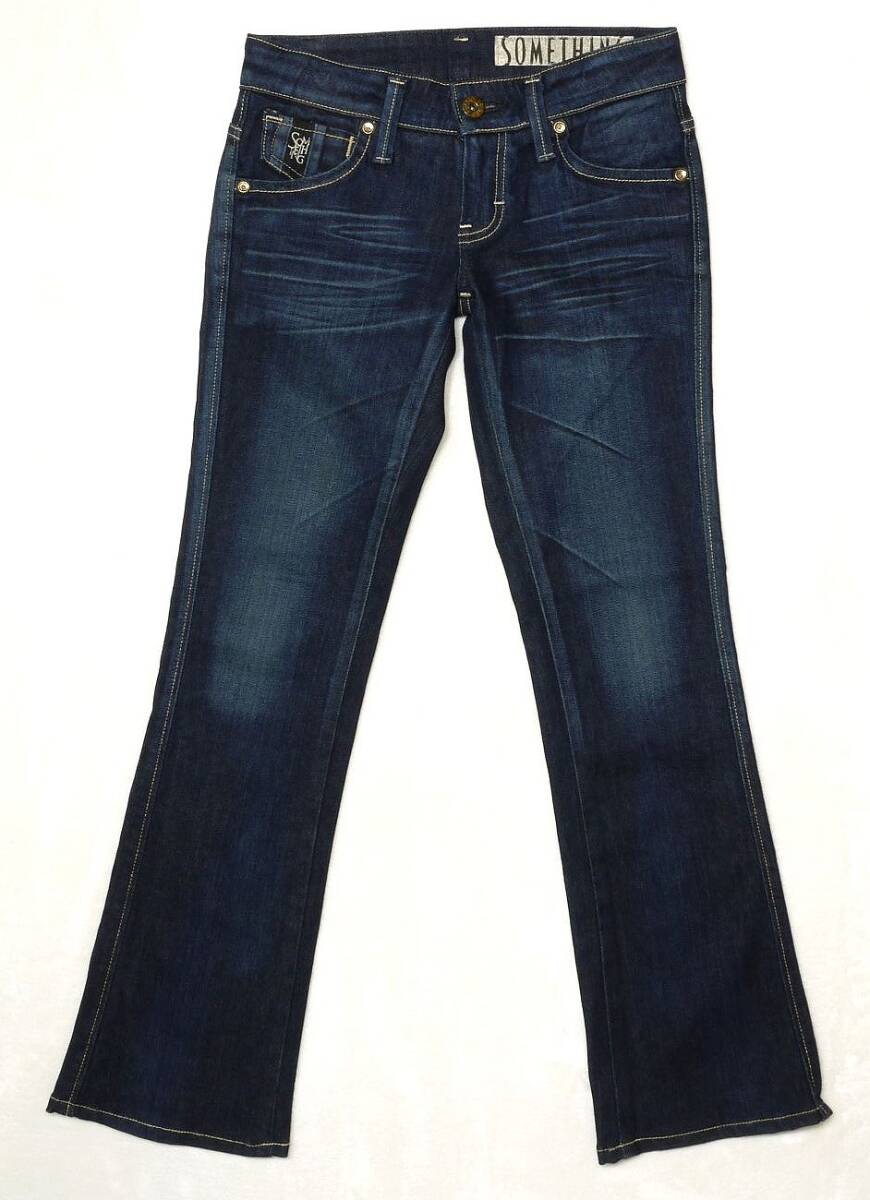 * Something something SD221 женский Denim джинсы ботинки cut W28 полный размер W74 см длина ног 72 см 