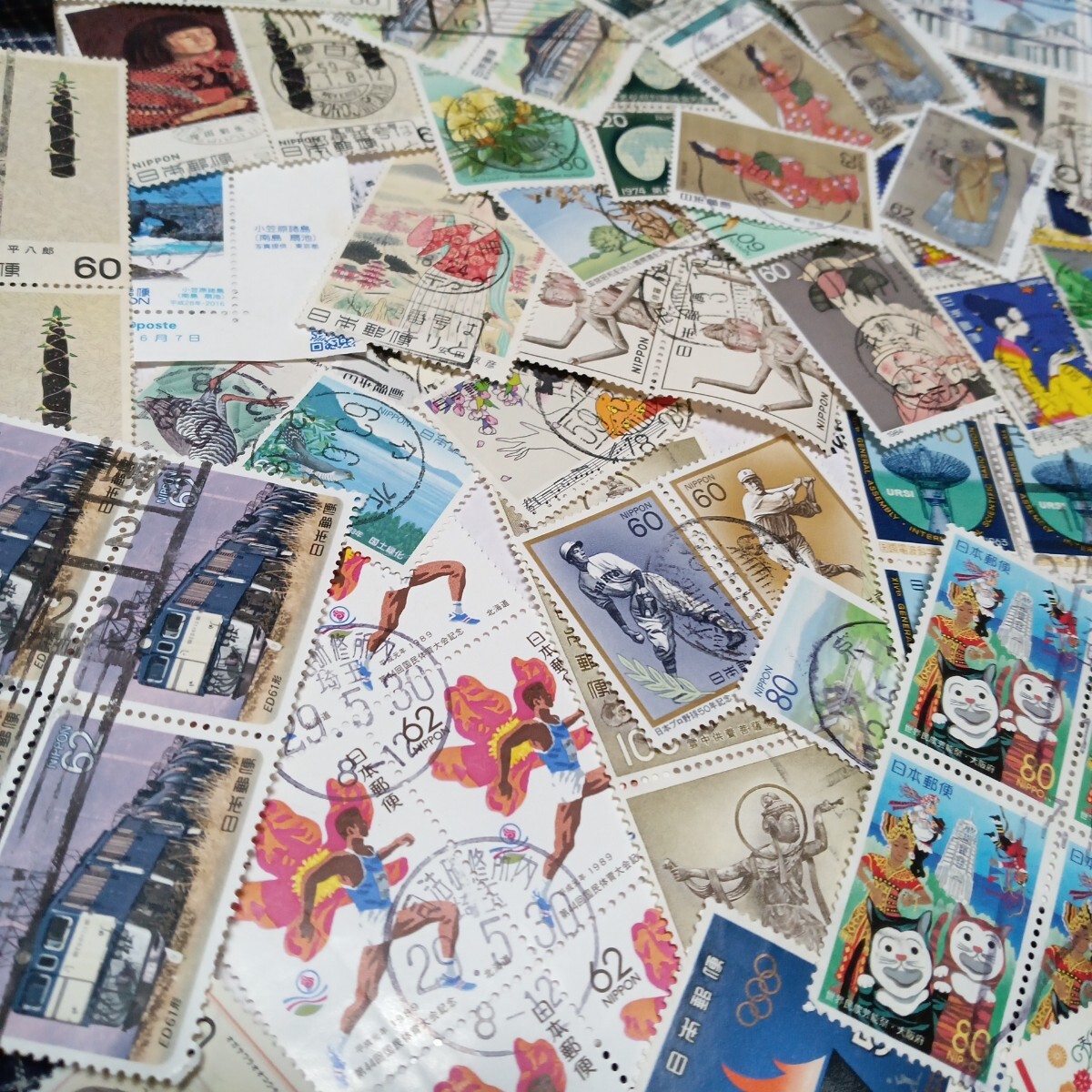 使用済み日本切手各種1000枚+100枚以上オフペーパー・普通、小型切手無し、重複あり_画像7