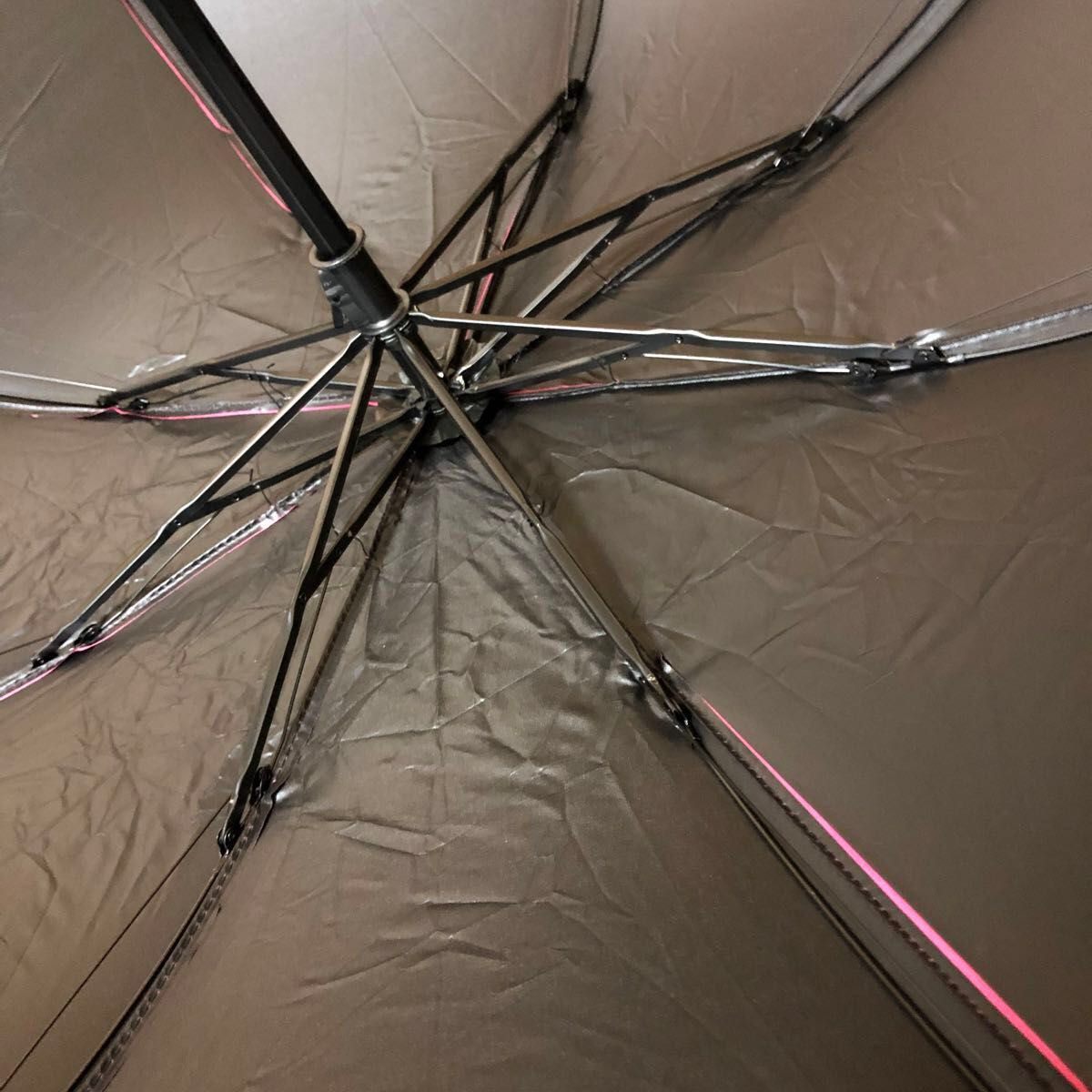 ★折りたたみ傘 ２本セット ブラック ローズレッド